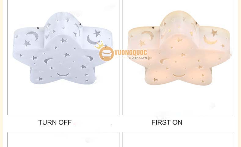 Đèn ốp trần trẻ em ngôi sao xanh uhs101-18